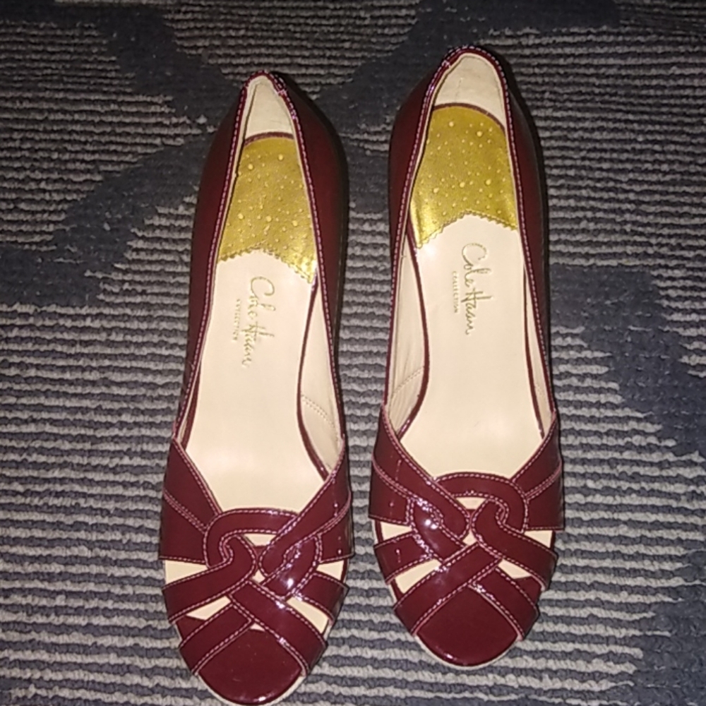 Cole haan open toe pumps 8